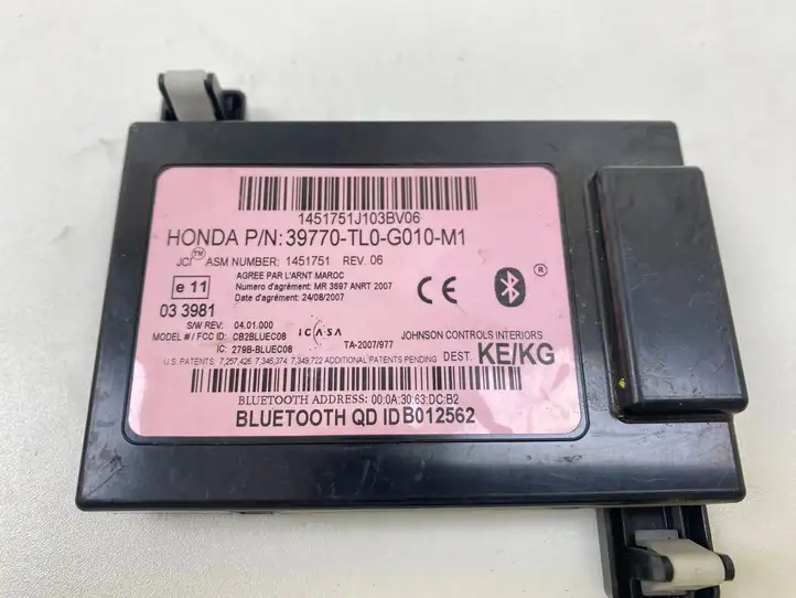 Honda Accord (2008 - 2016) 39770TL0G010M1 Bluetooth модуль — фото 1