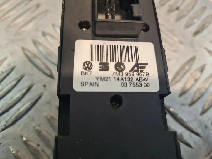 Volkswagen Sharan (2000 - 2003) 7M3959857B Кнопка стеклоподъемников — фото 3