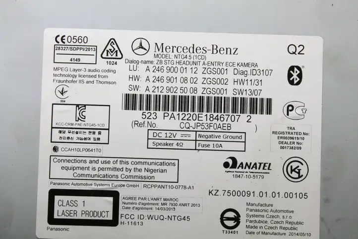 Mercedes-Benz B-class W246 (2011 - 2014) A2469000112 Магнитола / мультимедийная система — фото 5