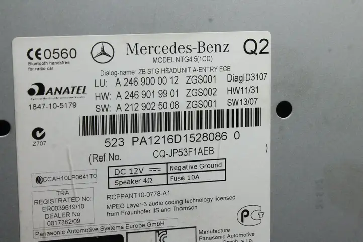 Mercedes-Benz A W176 (2012 - 2018) A2469000012 Магнитола / мультимедийная система — фото 6