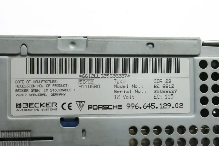 Porsche Boxster 986 (1996 - 2004) 99664512902 Магнитола / мультимедийная система — фото 6