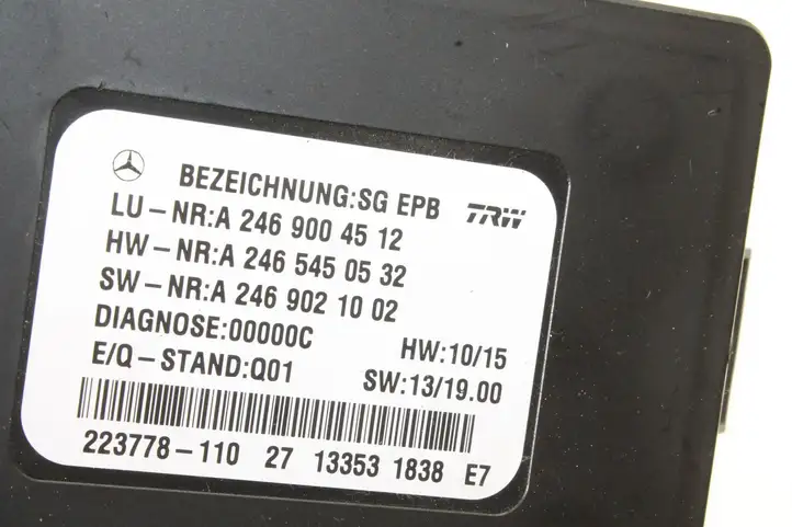 Mercedes-Benz A W176 (2012 - 2018) A2469004512 Датчик стояночного тормоза — фото 3