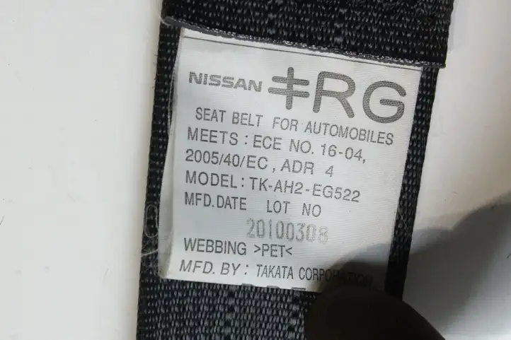 Nissan 370Z (2008 - 2014) TKAH2EG522 Передний ремень безопасности — фото 5