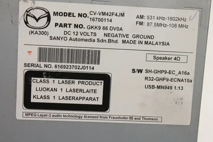 Mazda 6 (2009 - 2012) GKK966DV0A Магнитола / мультимедийная система — фото 8