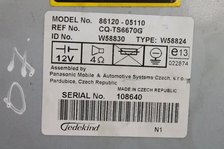 Toyota Avensis T250 (2006 - 2009) 8612005110 Магнитола / мультимедийная система — фото 5