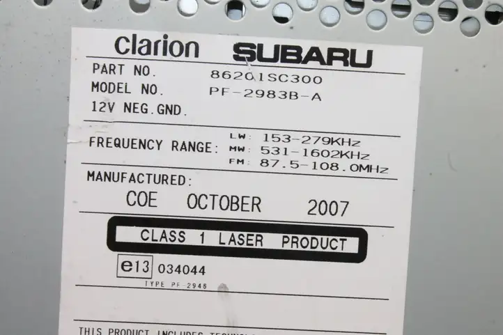 Subaru Forester SH (2008 - 2013) 86201SC300 Магнитола / мультимедийная система — фото 4