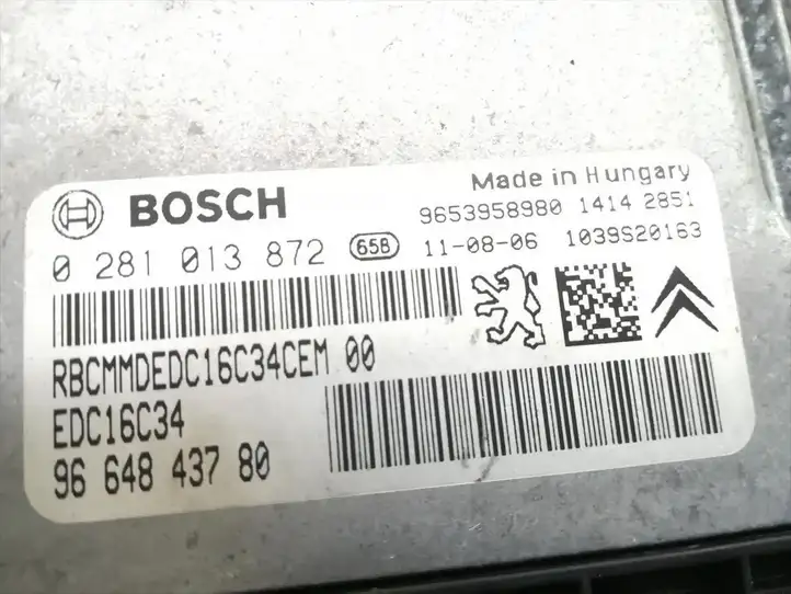 Peugeot 308 (2007 - 2013) 9664843780 Блок управления двигателем (ЭБУ) — фото 5