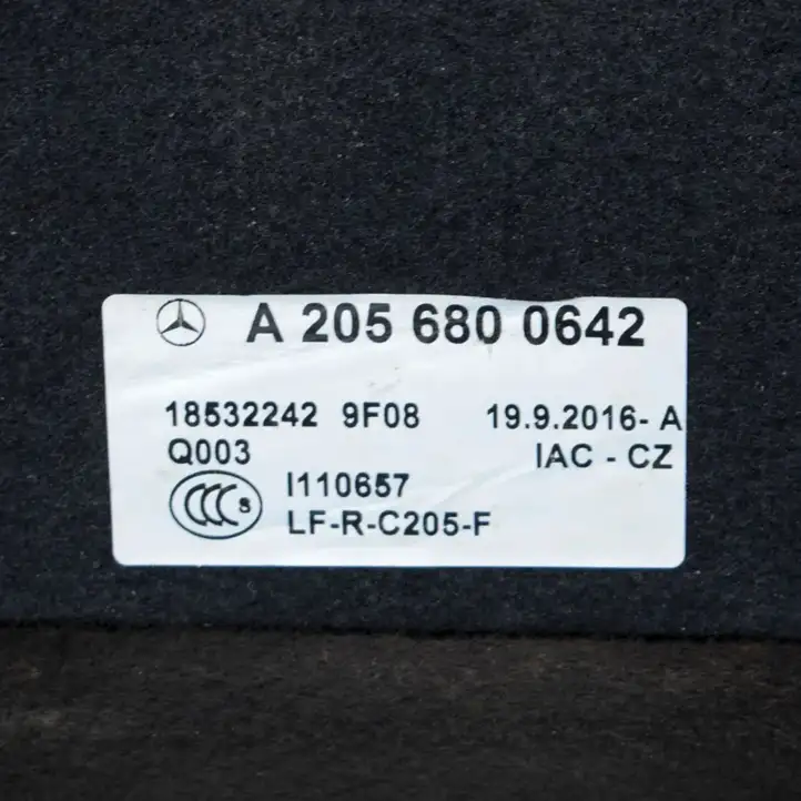 Mercedes-Benz C W205 (2014 - 2021) A2056800642 Пол багажника — фото 3