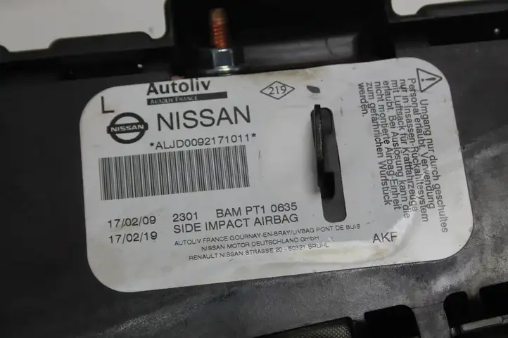 Nissan Qashqai (2006 - 2010) Подушка безопасности сиденья — фото 4