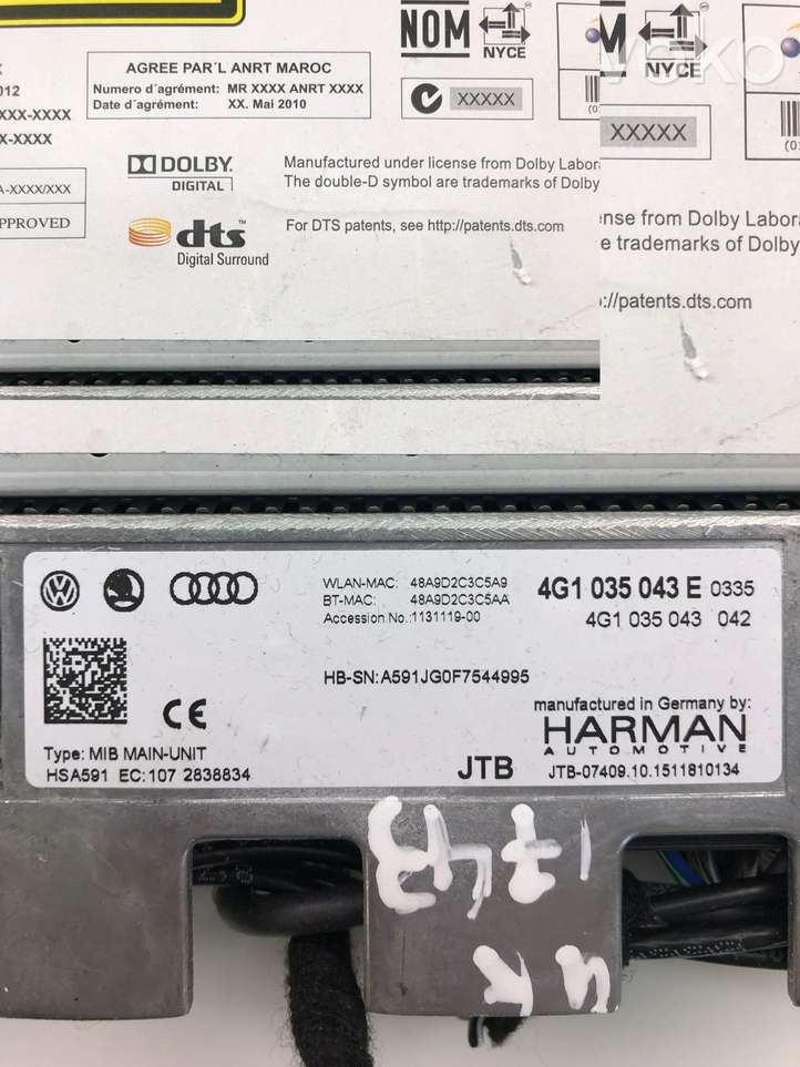 Audi A6 (2011 - 2014)  4G1035043E Блок управления HiFi audio