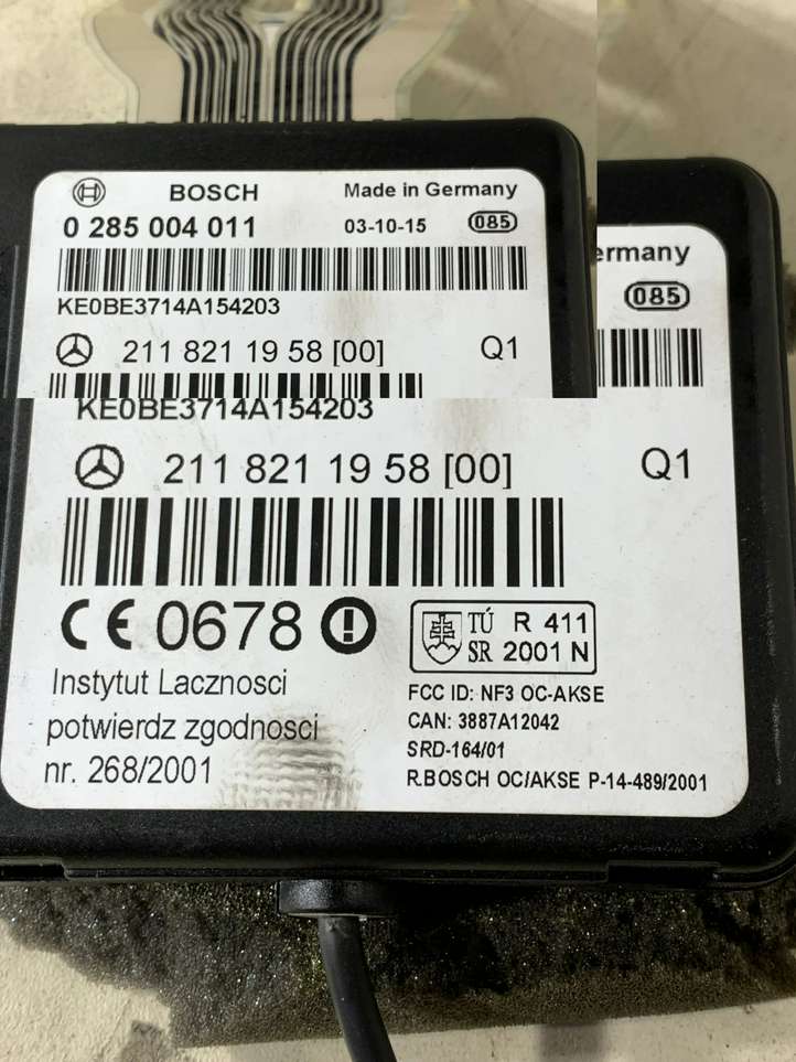 Mercedes-Benz E W211 (2002 - 2009)  2118211958 Датчик давления сиденья