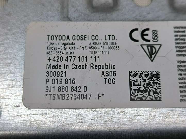 Porsche Taycan 9J1 (2019 - )  9J1880842D Подушка безопастности колен