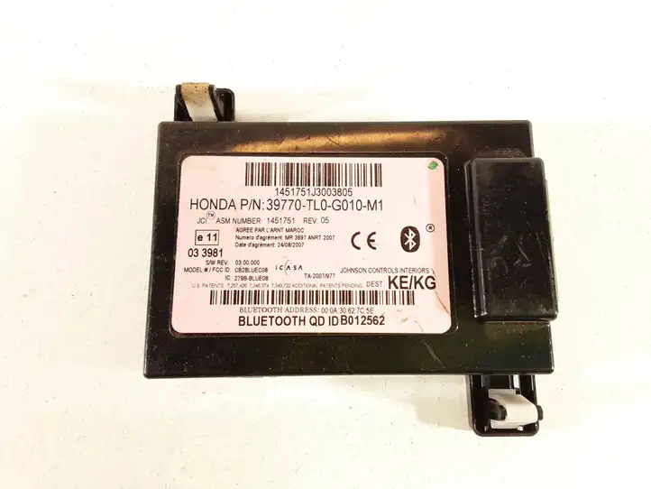 Honda Accord (2008 - 2016) 39770TL0G010M1 Bluetooth модуль — фото 1