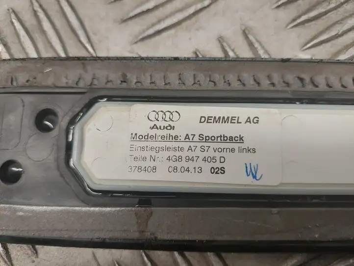 Audi A7 S7 4G (2010 - 2014) 4G8947406D Внутренняя отделка переднего порога — фото 3