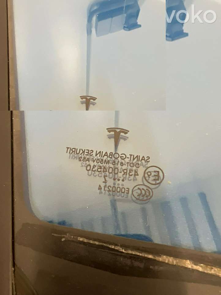 Tesla Model X (2015 - 2021)  105520500D Маленькое стекло 