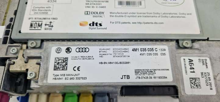 Audi Q7 4M (2015 - )  4M1035035C Блок управления MMI