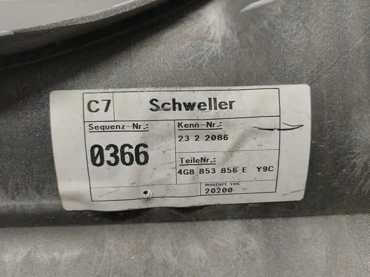 Audi A7 S7 4G (2010 - 2014) 4G8853856E Порог кузова — фото 11