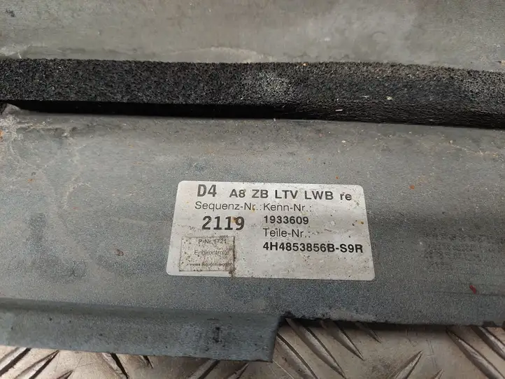 Audi A8 S8 D4 4H (2013 - 2017) 4H4853856B Порог кузова — фото 4