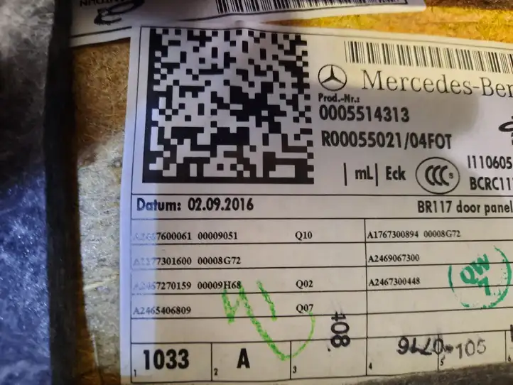 Mercedes-Benz CLA C117,X117,W117 (2013 - 2019) A1177301600 Обшивка задней двери — фото 5