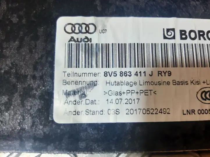 Audi A3/S3 8V (2016 - 2020) 8V5863411J Задний подоконник — фото 5