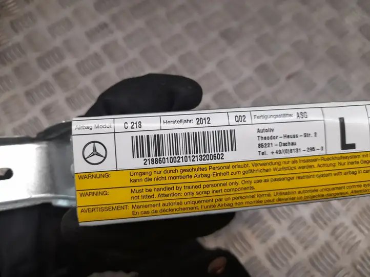 Mercedes-Benz CLS C218,X218 (2011 - 2017) A2188601002 Боковая подушка безопасности (стойка) — фото 2