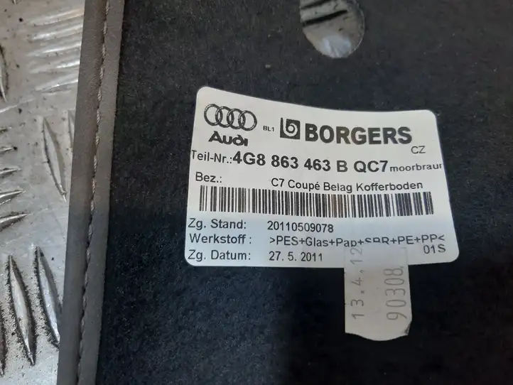 Audi A7 S7 4G (2010 - 2014) 4G8863463B Коврик багажника — фото 4