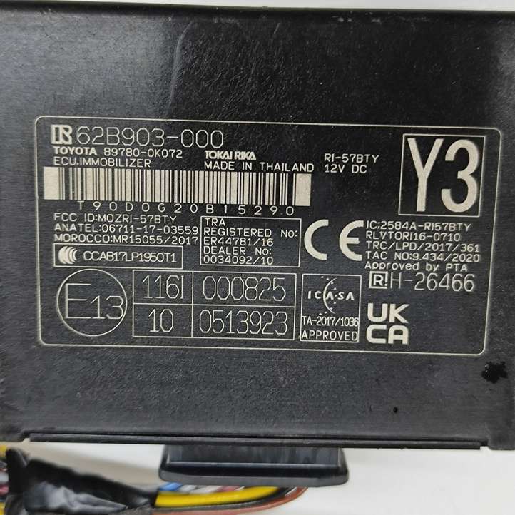 Toyota Hilux (2020 - )  897800K072 Блок управления иммобилайзера