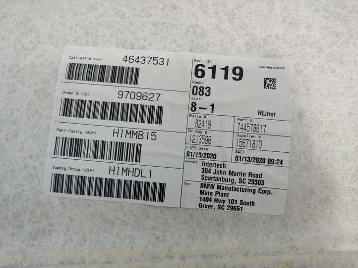 BMW X6 G06 (2019 - )  8099874 Комплект потолка