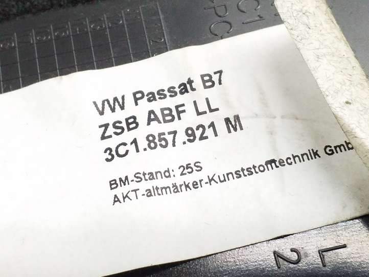 Volkswagen PASSAT B7 (2011 - 2014)  3C1857921M Крышка ящика для вещей (бардачка)