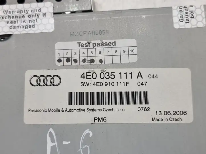 Audi A6 S6 C6 4F (2004 - 2008) 4E0035111A CD/DVD чейнджер — фото 7