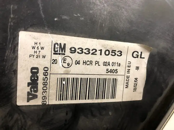 Opel Meriva A (2002 - 2006) 93321053 Передняя фара — фото 3