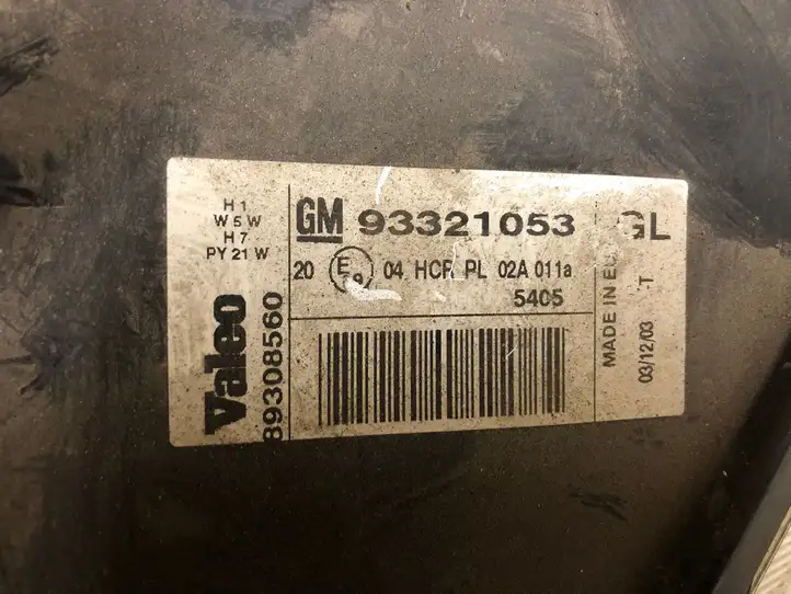 Opel Meriva A (2002 - 2006) 93321053 Передняя фара — фото 3