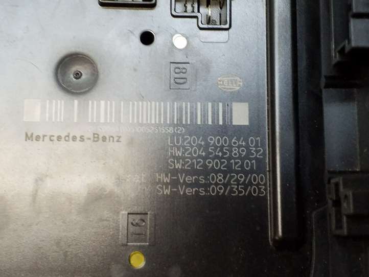 Mercedes-Benz C W204 (2007 - 2014)  2049006401 Блок управления SAM