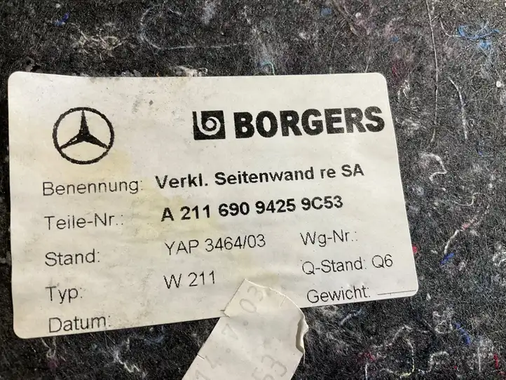 Mercedes-Benz E W211 (2002 - 2009) A2116909425 Прочие детали салона — фото 4
