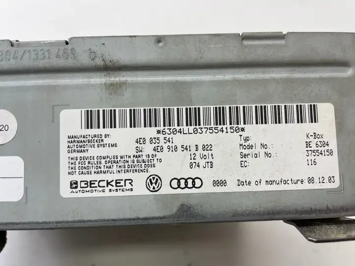 Audi A8 S8 D3 4E (2005 - 2007) 4E0035541 Магнитола / мультимедийная система — фото 4