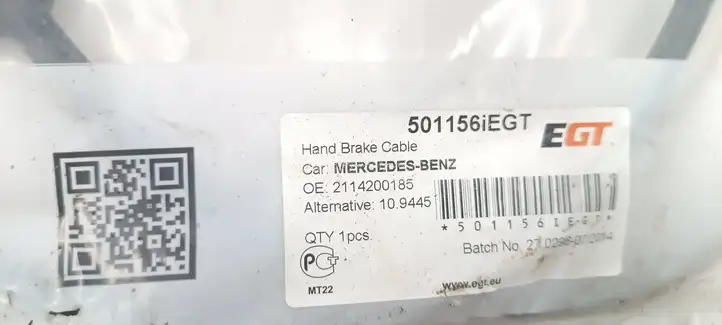 Mercedes-Benz E W211 (2002 - 2009) 2114200185 Трос ручного тормоза — фото 2