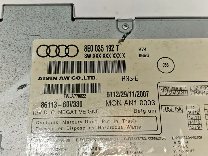 Audi A4 S4 B7 8E 8H (2004 - 2009) 8E0035192T Магнитола / мультимедийная система — фото 3