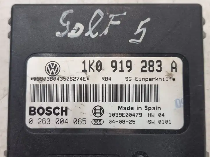 Volkswagen Golf V (2003 - 2009) 1K0919283A Блок управления парктрониками — фото 4