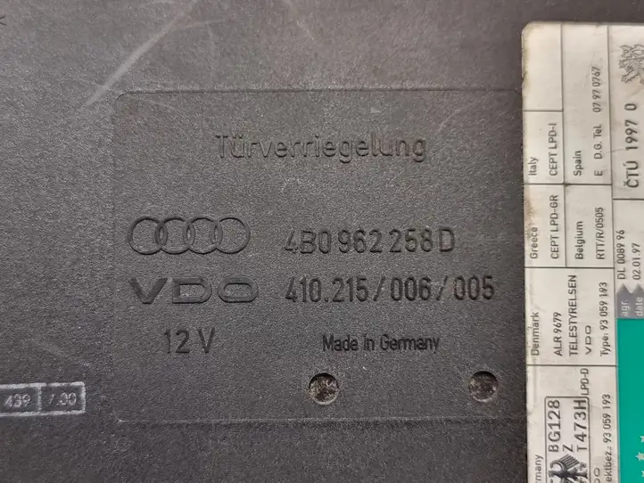 Audi A6 S6 C5 4B (2001 - 2004) 4B0962258D Модуль комфорта — фото 6