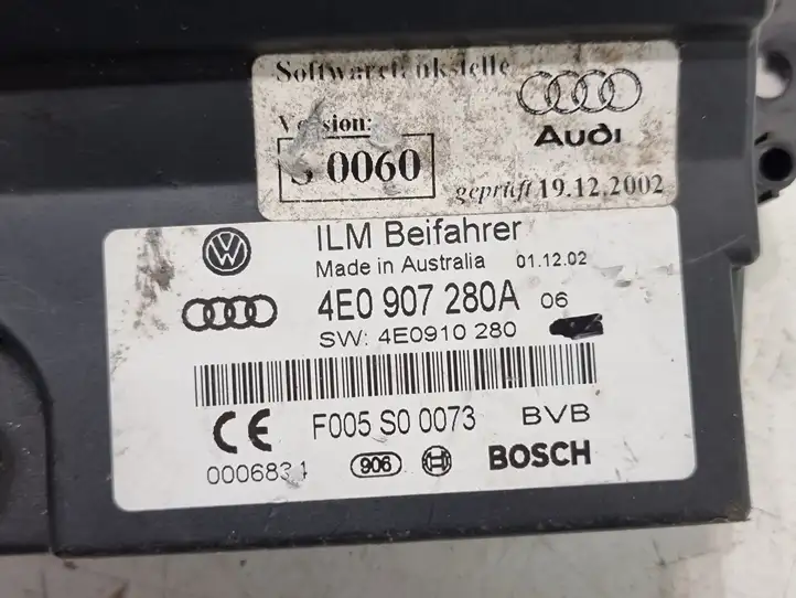Audi A8 S8 D3 4E (2005 - 2007) 4E0907280A Прочие блоки управления — фото 2