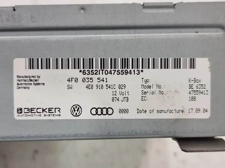 Audi A6 S6 C6 4F (2004 - 2008) 4F0035541 Магнитола / мультимедийная система — фото 4