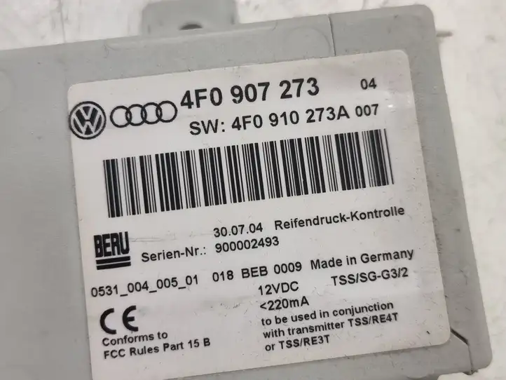 Audi A6 S6 C6 4F (2004 - 2008) 4F0907273 Блок управления TPMS — фото 5