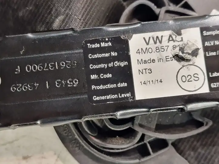 Volkswagen PASSAT B8 (2015 - ) 631627100A Передний ремень безопасности — фото 7
