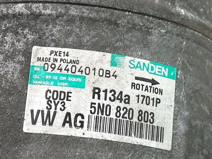 Volkswagen Golf VI (2009 - 2013) 5N0820803 Компрессор (насос) кондиционера воздуха — фото 3