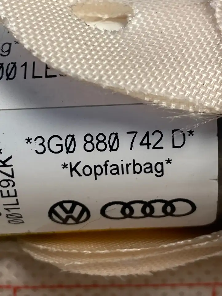Volkswagen PASSAT B8 (2015 - ) 3G0880742D Боковая подушка безопасности шторка — фото 2