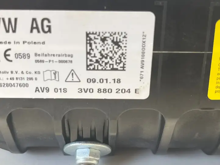 Skoda Superb B8 (3V) (2015 - 2023) 3V0880204E Подушка безопасности пассажира — фото 2