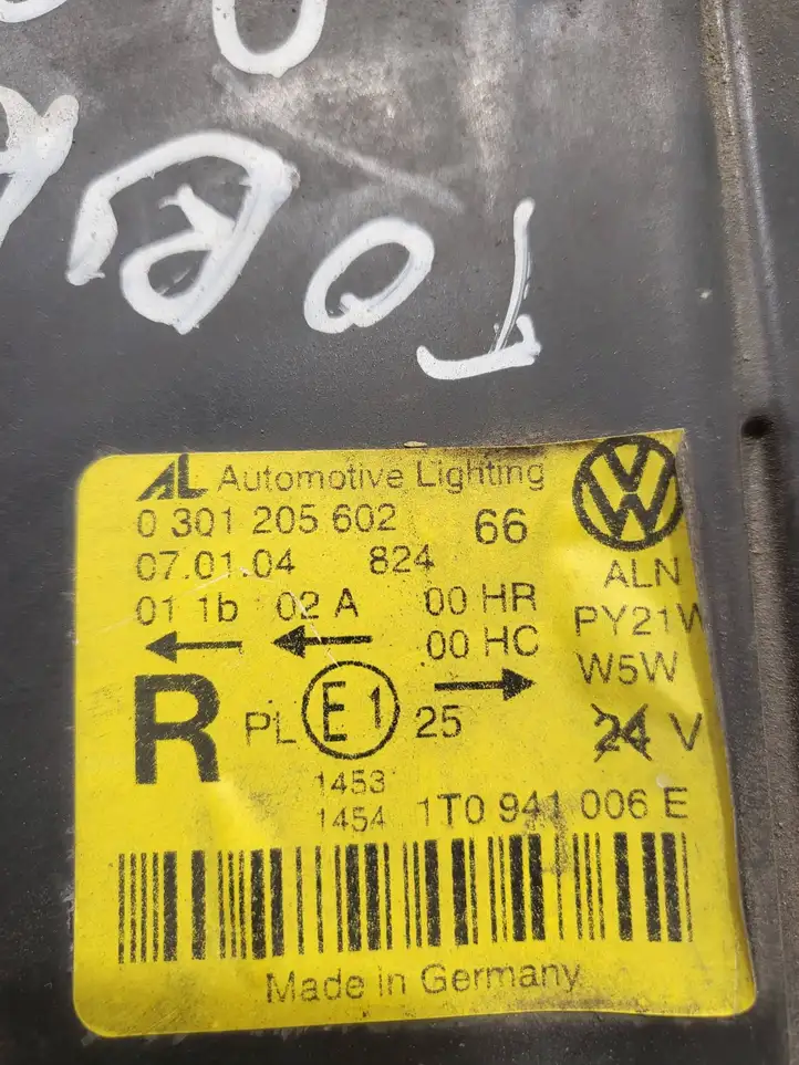 Volkswagen Touran I (2003 - 2010) 1T0941006E Передняя фара — фото 2