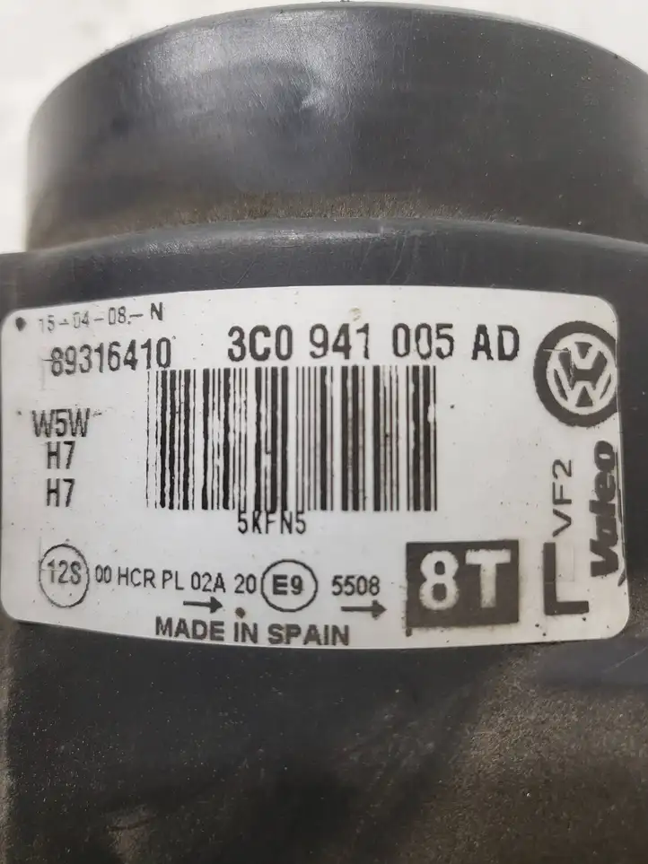 Volkswagen PASSAT B6 (2005 - 2010) 3C0941005AD Передняя фара — фото 3