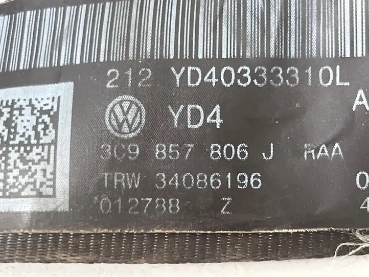 Volkswagen PASSAT B7 (2011 - 2014) 3C9857806J Задний ремень безопасности — фото 2