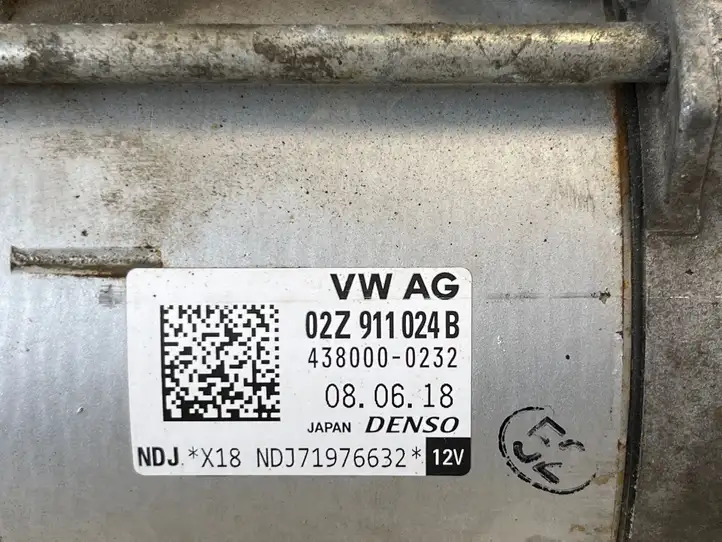 Volkswagen Golf VII (2013 - 2019) 02Z911024B Стартер — фото 2